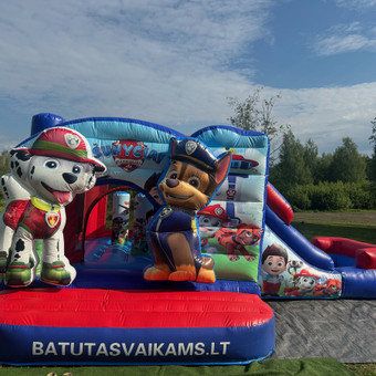 Pripučiamas batutas " Ištikimi draugai" Vilnius Pripučiamų batutų nuoma šventėms nuotrauka 4