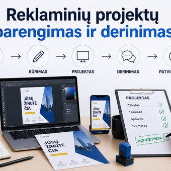 Reklaminio projekto parengimas ir derinimas Kaunas UAB Dizaino taškas nuotrauka 2