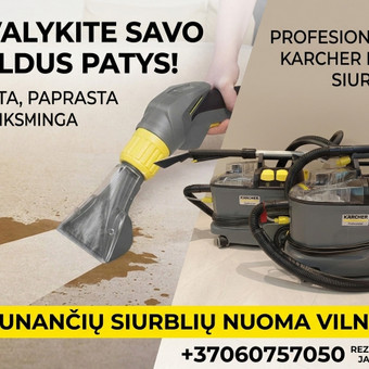 Plaunamo siurblio nuoma Vilnius Karcher Nuoma nuotrauka 1