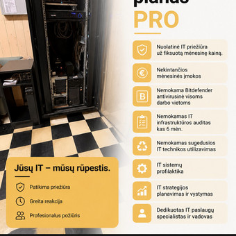 IT ūkio priežiūra įmonėms paslaugų planai Kaunas MB "Meidit" nuotrauka 13