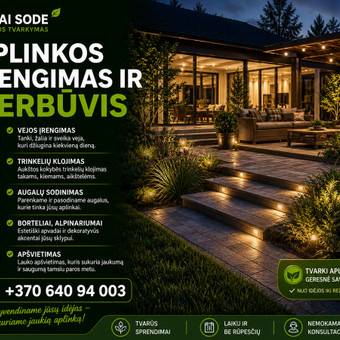 Vejos įrengimas: sėjimas, ruloninė veja Jurbarko rajonas Vyrai Sode nuotrauka 4
