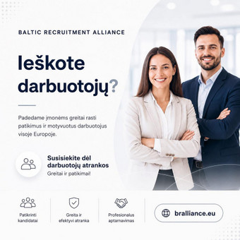 Personalo atranka Vilnius UAB Baltic Recruitment Alliance nuotrauka 2