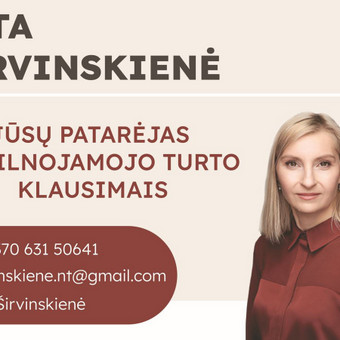 Konsultacijos mokesčių klausimas, pardavus nekilnojamąjį turtą Kaunas Rita Širvinskienė nuotrauka 3