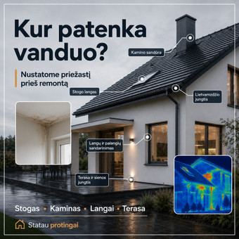 Tyrimai: Termovizija, Pelėsis, Oro kokybė, Akustika, Radonas Vilnius Statau Protingai nuotrauka 6