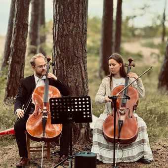 Violončelių dueto muzika vestuvėse Klaipėda Ignas Bazaras nuotrauka 2