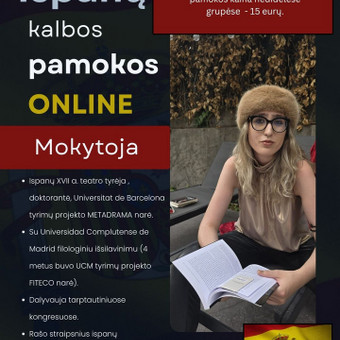 Papildomas ispanų kalbos mokymas Vilnius Ieva Emilija Rozenbergaite nuotrauka 1