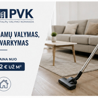 Namų valymas, tvarkymas Vilnius PVK (Patalpų valymo komanda) nuotrauka 1