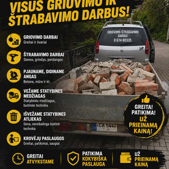 Statybinių atliekų išvežimas Klaipėda Valdas Varanauskas nuotrauka 1