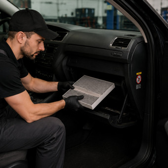Salono filtro keitimas Vilnius Automobilių dalys! Serviso paslaugos! nuotrauka 4