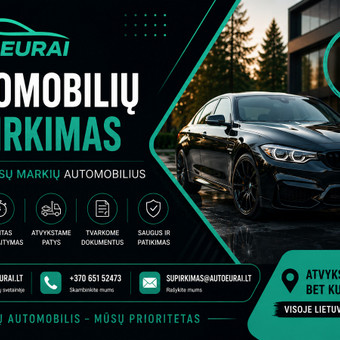 Daužtų automobilių supirkimas Vilnius AUTOEURAI nuotrauka 1