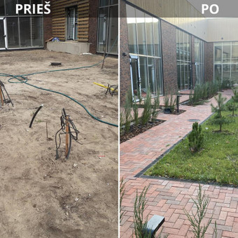 Trinkelių pagrindo paruošimas Klaipėda Trinkelių klojimas nuotrauka 1