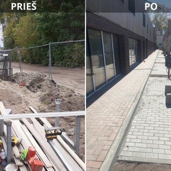 Vejos bortelių įrengimas Klaipėda Trinkelių klojimas nuotrauka 2