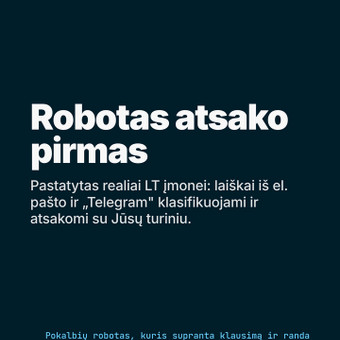 Pokalbių robotai (Chatbots) Vilnius AI Merge Studio ltd nuotrauka 1