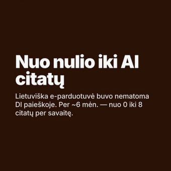 AI SEO - matomumas DI paieškoje (AEO/GEO) Vilnius AI Merge Studio ltd nuotrauka 7