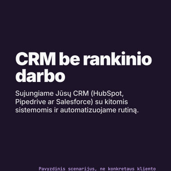 CRM integracijos ir automatizavimas Vilnius AI Merge Studio ltd nuotrauka 9