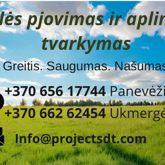 Žolės pjovimas Ukmergės rajonas projectSDT nuotrauka 1