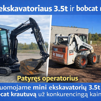 Mini ekskavatoriaus nuoma Vilnius MB Armiva nuotrauka 2