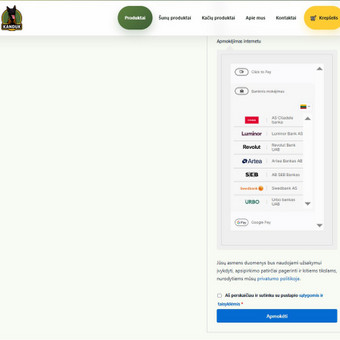 Checkout / krepšelio sutvarkymas Vilnius Verslo Svetainės nuotrauka 7