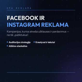 Facebook / Instagram reklama verslui Vilnius Aurimas nuotrauka 16