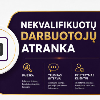 NEKVALIFIKUOTŲ DARBUOTOJŲ ATRANKA Vilnius UAB "OnHR" nuotrauka 7