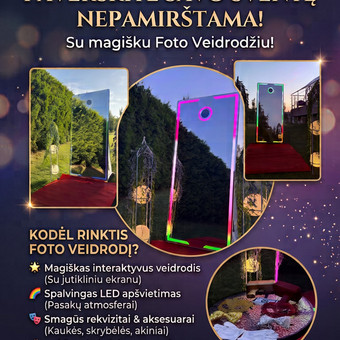 Foto veidrodžio nuoma Vilnius Smile Stories - Fotoveidrodis nuotrauka 1