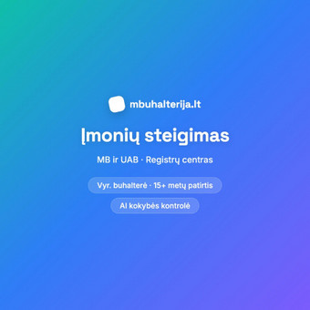 Įmonių steigimas (UAB, MB, VšĮ) Kaunas mbuhalterija.lt nuotrauka 3
