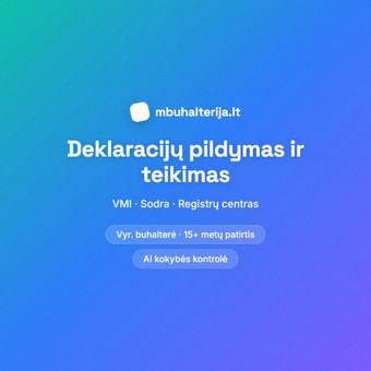Deklaracijų pildymas, teikimas Kaunas mbuhalterija.lt nuotrauka 7