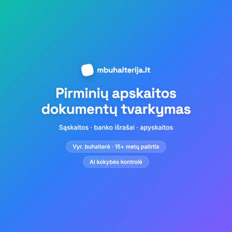 Pirminių apskaitos dokumentų tvarkymas Kaunas mbuhalterija.lt nuotrauka 6