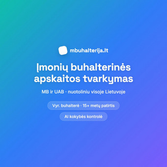 Įmonių buhalterinės apskaitos tvarkymas Kaunas mbuhalterija.lt nuotrauka 1