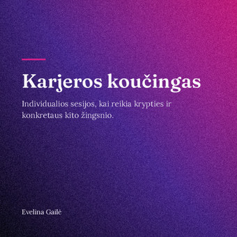 Karjeros koučingas Vilnius Evelina Gailė nuotrauka 1