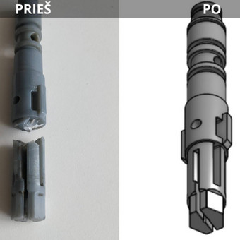 Skaitmeninis atkūrimas iš skenuotos detalės failo į 3D CAD Klaipėda Oleg Lyan nuotrauka 7