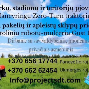 Žolės pjovimas Ukmergės rajonas projectSDT nuotrauka 1