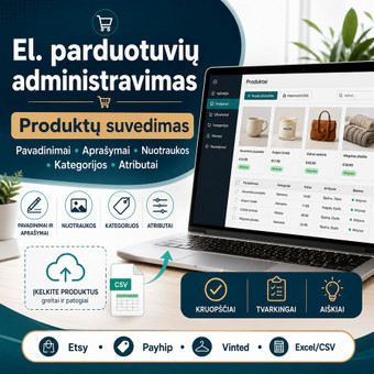 Elektroninių parduotuvių administravimas Kaunas Violeta G. nuotrauka 1