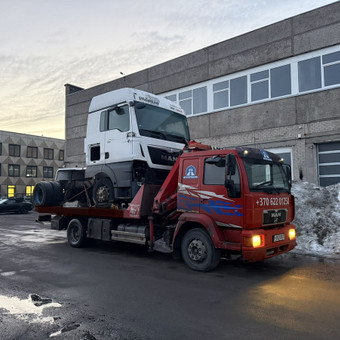 Sunkvežimiu nutempimas Klaipėda Aivatrans nuotrauka 20