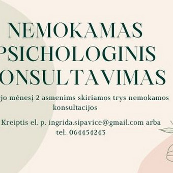 Psichologinė, emocinė pagalba Kaunas Ingrida Sipavičė nuotrauka 2