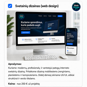 Svetainių dizainas (web design) Vilnius Romualdas.Č nuotrauka 1