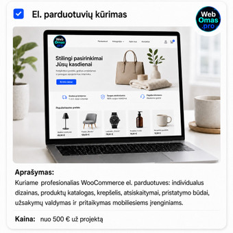 El. parduotuvių kūrimas Vilnius Romualdas.Č nuotrauka 2