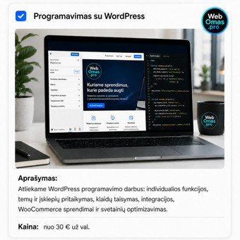 Programavimas su WordPress Vilnius Romualdas.Č nuotrauka 7