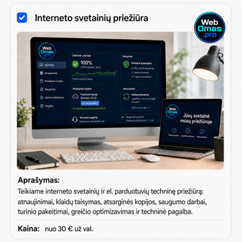 Interneto svetainių priežiūra Vilnius Romualdas.Č nuotrauka 9