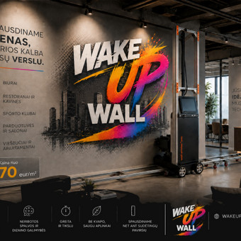 Daiktų dekoravimas Klaipėda Wake Up Wall nuotrauka 2