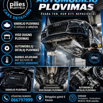 Automobilių dugno plovimas Kaunas MB Pilies Plovykla nuotrauka 3