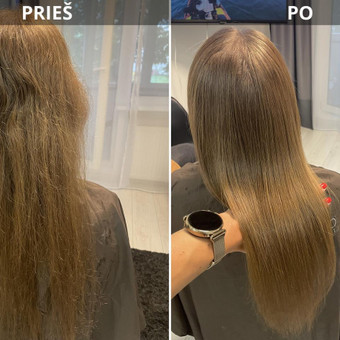 Braziliškas plaukų tiesinimas keratinu Kaunas Arijanda nuotrauka 1