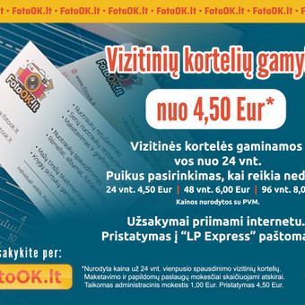 Vizitinių kortelių gamyba Vilnius M. D. nuotrauka 1