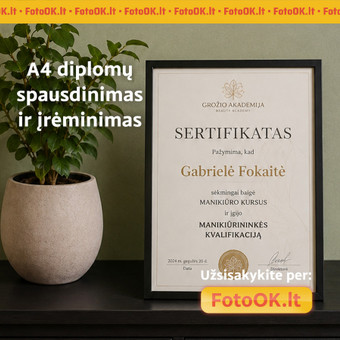 Diplomų spausdinimas Vilnius M. D. nuotrauka 7