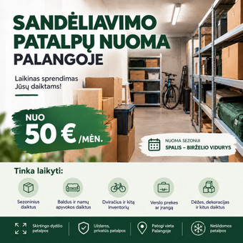 Daiktų sandėliavimas Palanga Sandėliavimas Palangoje nuotrauka 1