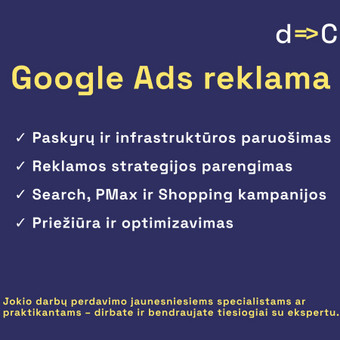 Google Ads reklama Molėtų rajonas dCompetence nuotrauka 1