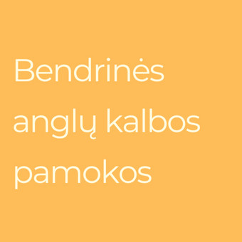 Individualios bendrinės anglų kalbos pamokos Kaunas Kamilė Balčiūnaitė nuotrauka 1
