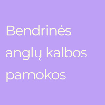 Grupinės bendrinės anglų kalbos pamokos Kaunas Kamilė Balčiūnaitė nuotrauka 3