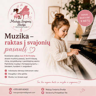 Fortepijono pamokos Vilnius Mažųjų Svajonių Studija nuotrauka 1