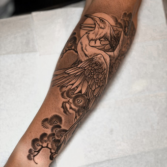Neojaponiško stiliaus tatuiruotės Kaunas Jaris Ink nuotrauka 3
